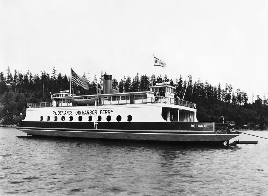 Puget Sound Ferry Boat Photograph by Underwood Archives