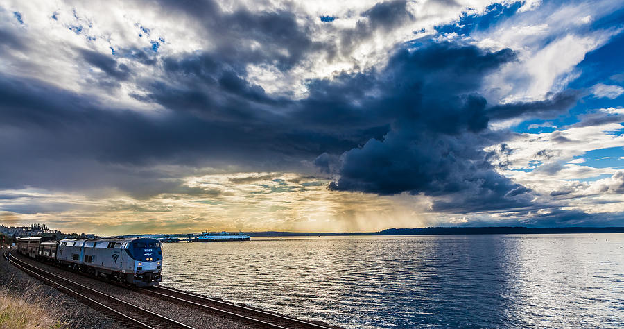 Puget Sound from Edmonds Photograph by Tommy Farnsworth