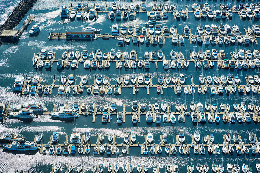 Puget Sound Marina Aerial Photograph by Art Wager