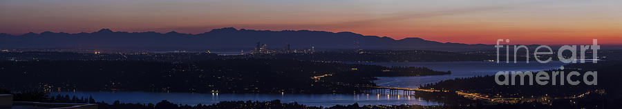 Seattle Photograph - Puget Sound Panorama by Mike Reid