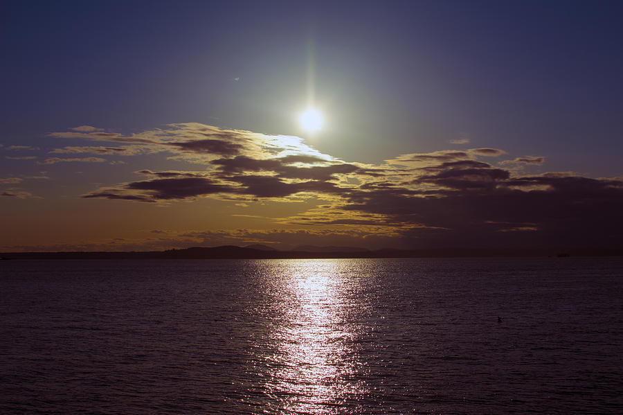 Seattle Photograph - Puget Sound Shimmer by Michael DeMello