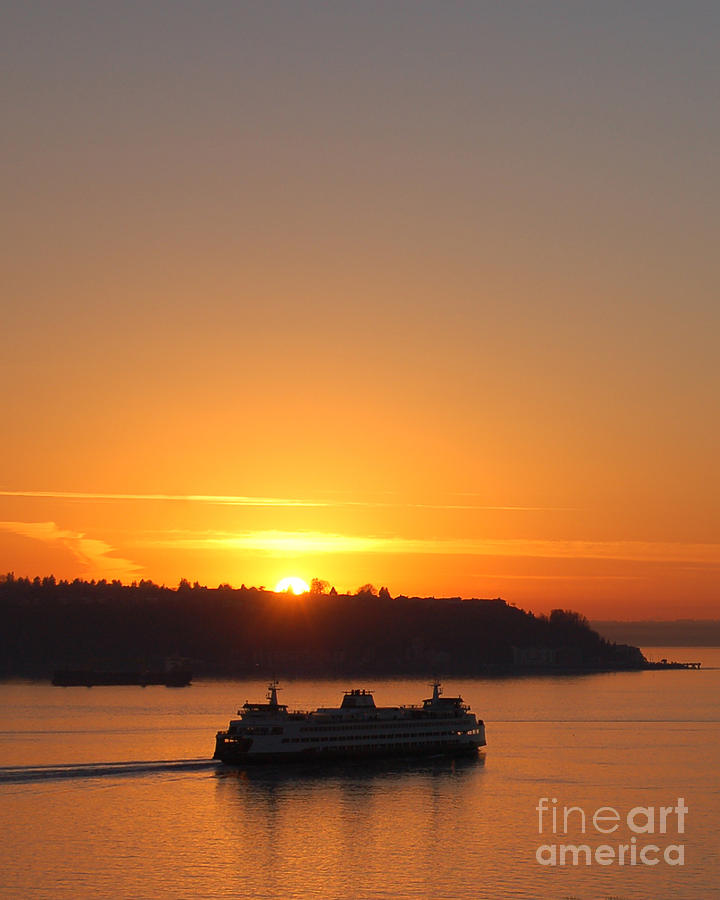 Puget Sound Sunset Photograph by Chuck Flewelling