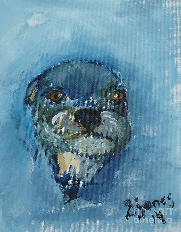 Puggie Painting by Shelley Jones