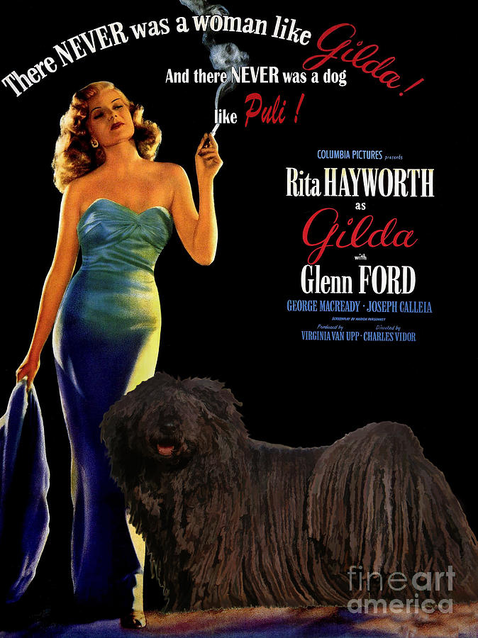 Puli Art Canvas Print - Gilda Movie Poster Painting by Sandra Sij