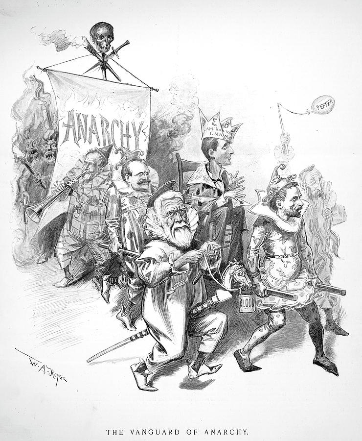 Pullman Strike Cartoon Painting by Granger