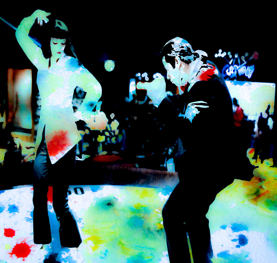 Pulp Fiction Dance Watercolors Digital Art by Brian Reaves