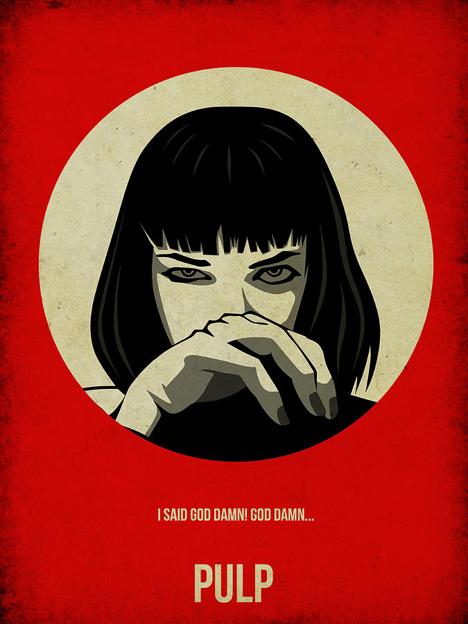 Pulp Fiction Painting - Pulp Fiction Poster by Naxart Studio