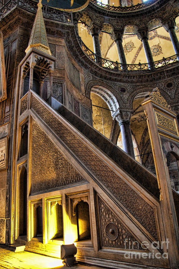 Turkey Photograph - Pulpit in the Aya Sofia Museum in Istanbul  by David Smith