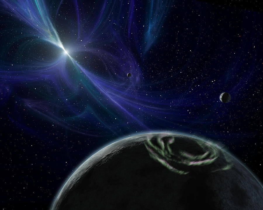 Nature Digital Art - Pulsar Planet Alien Space Art  by Astronomy Gift Shop