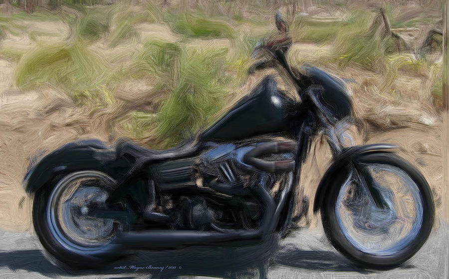 Pumped Up Dyna Painting by Wayne Bonney