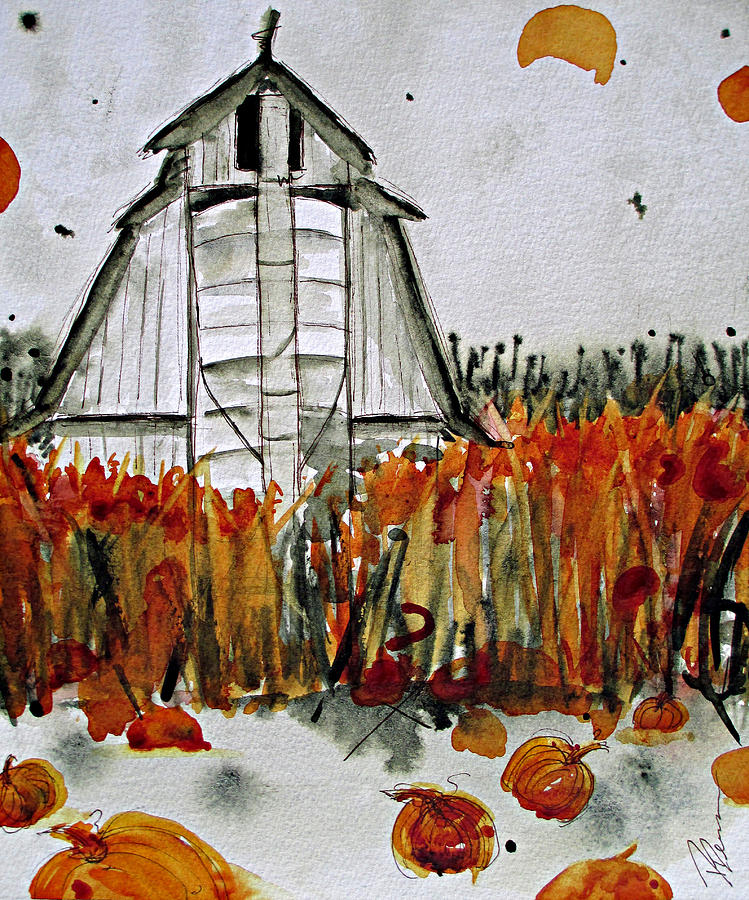 Pumpkin Dreams Painting by Dawn Derman