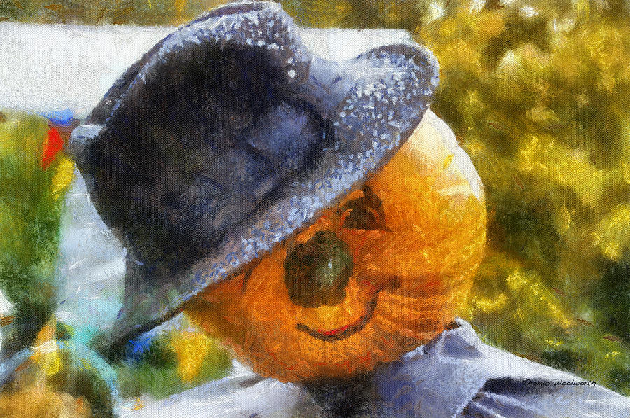 Pumpkin Face Photo Art 07 Photograph by Thomas Woolworth