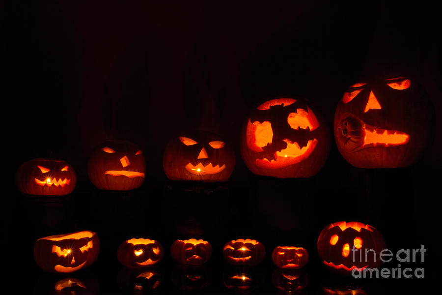 Halloween Photograph - Pumpkin Family - 1 by Ann Garrett