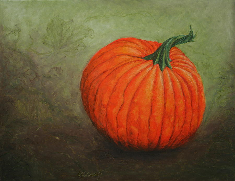 Pumpkin Painting - Pumpkin by Marna Edwards Flavell