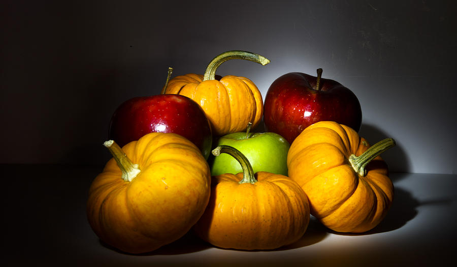 Pumpkins and Apples Photograph by Cecil Fuselier