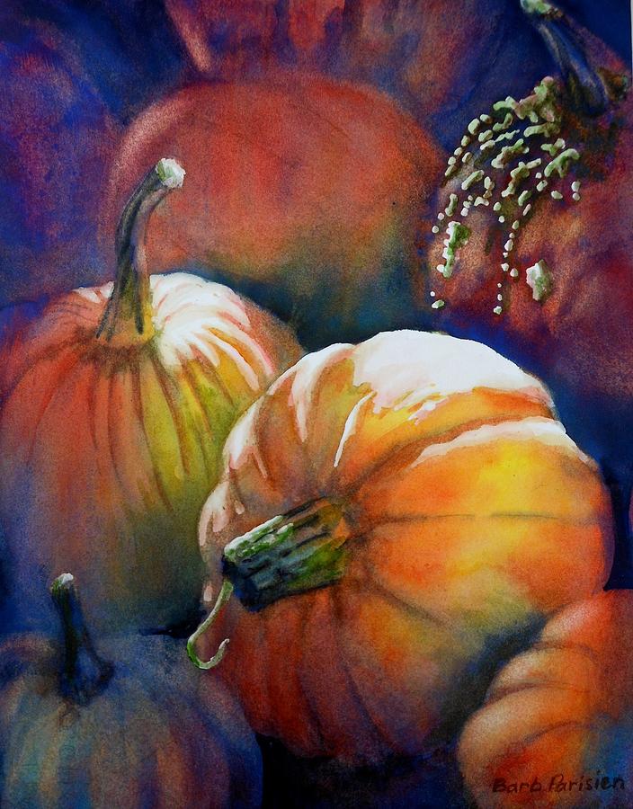 Pumpkins Painting by Barbara Parisien