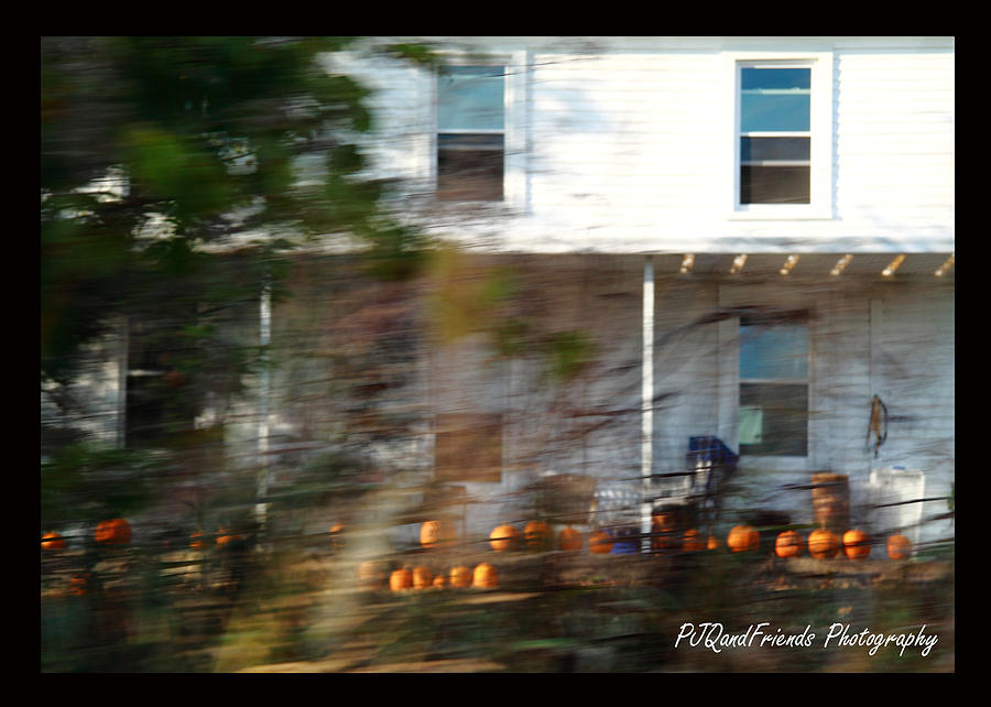 Pumpkins on Farm Porch Photograph by PJQandFriends Photography