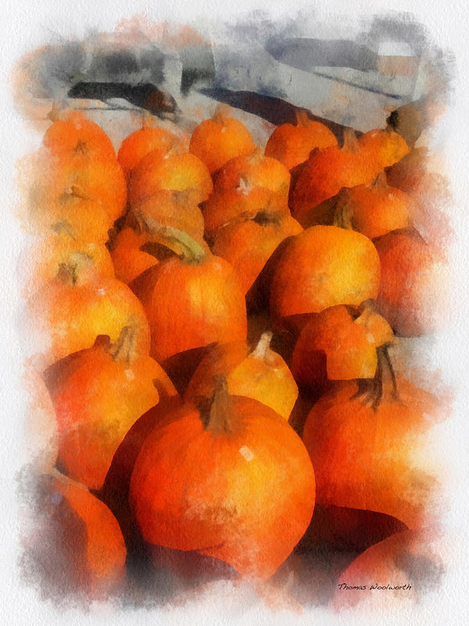 Pumpkins Photo Art 01 Photograph by Thomas Woolworth