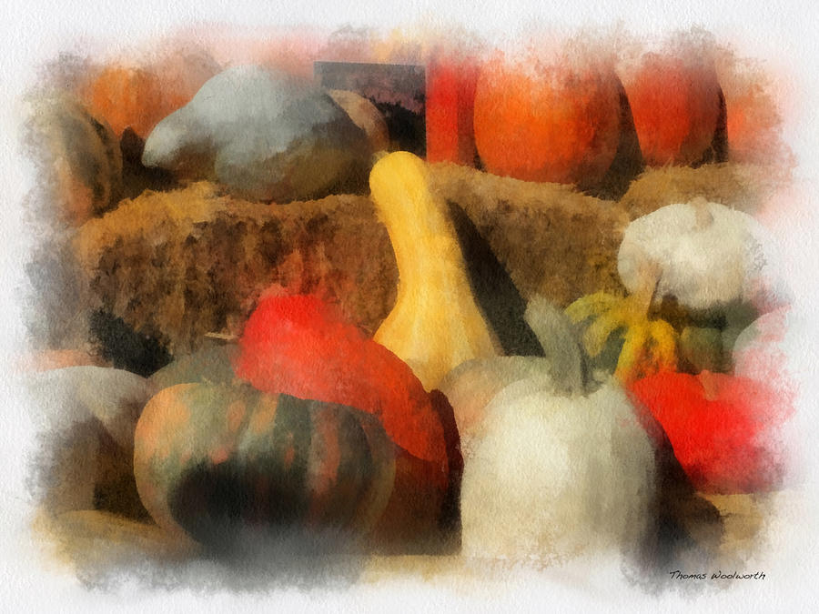 Pumpkins Photo Art 04 Photograph by Thomas Woolworth
