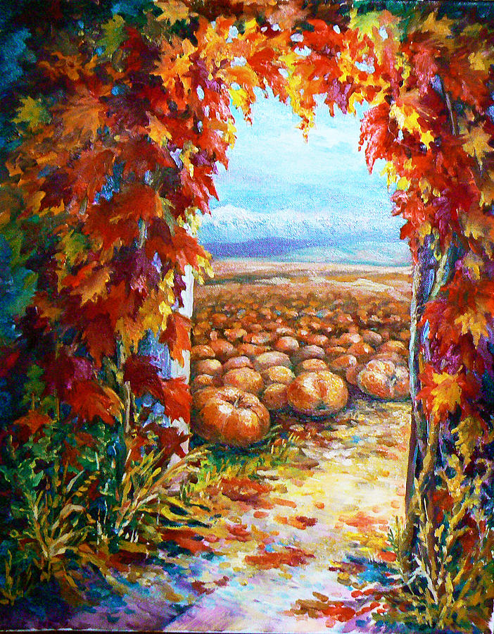 Pumpkins Painting by  Svetlana Nassyrov