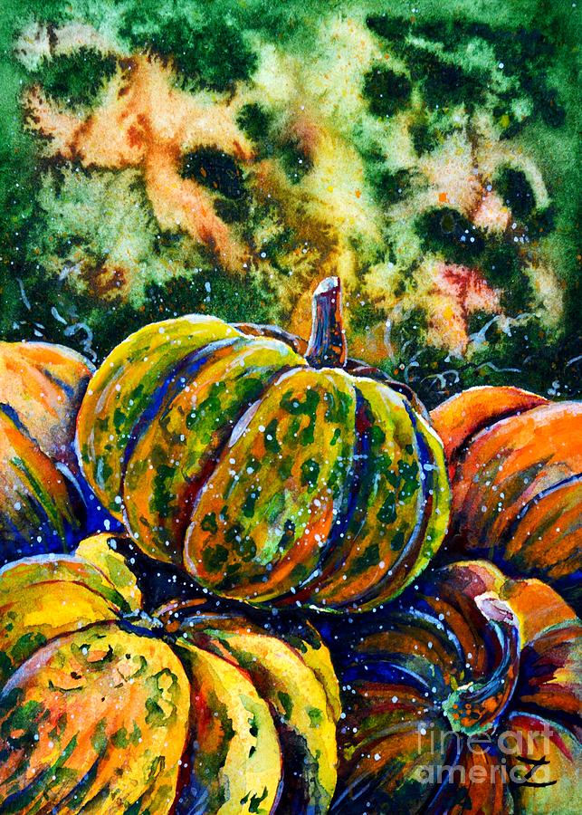 Pumpkins  Painting by Zaira Dzhaubaeva