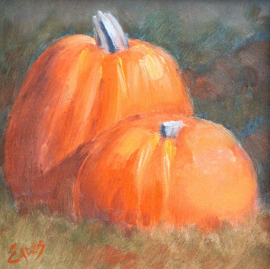 Pumpkins815142 Painting by Linda Eades Blackburn
