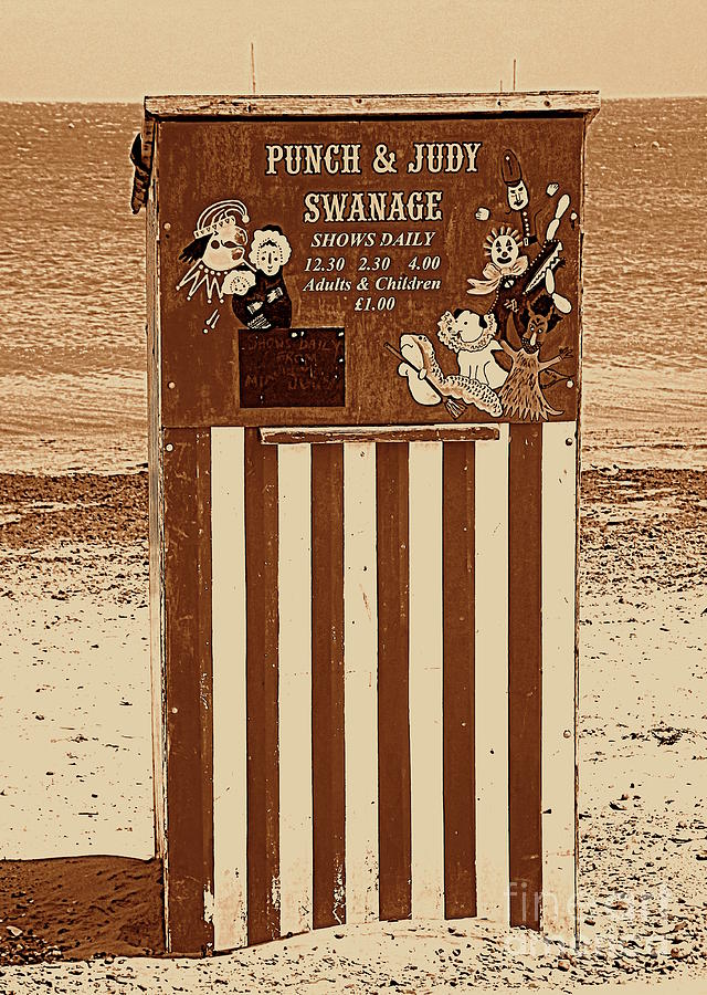 Punch and Judy in Sepia Photograph by Linsey Williams