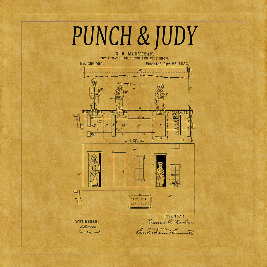 Punch And Judy Show Patent 1 Photograph by Andrew Fare
