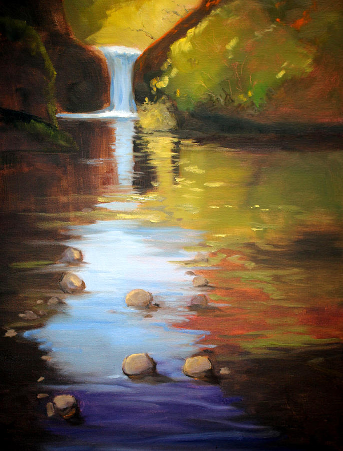 Punch Bowl Reflection Painting by Nancy Merkle