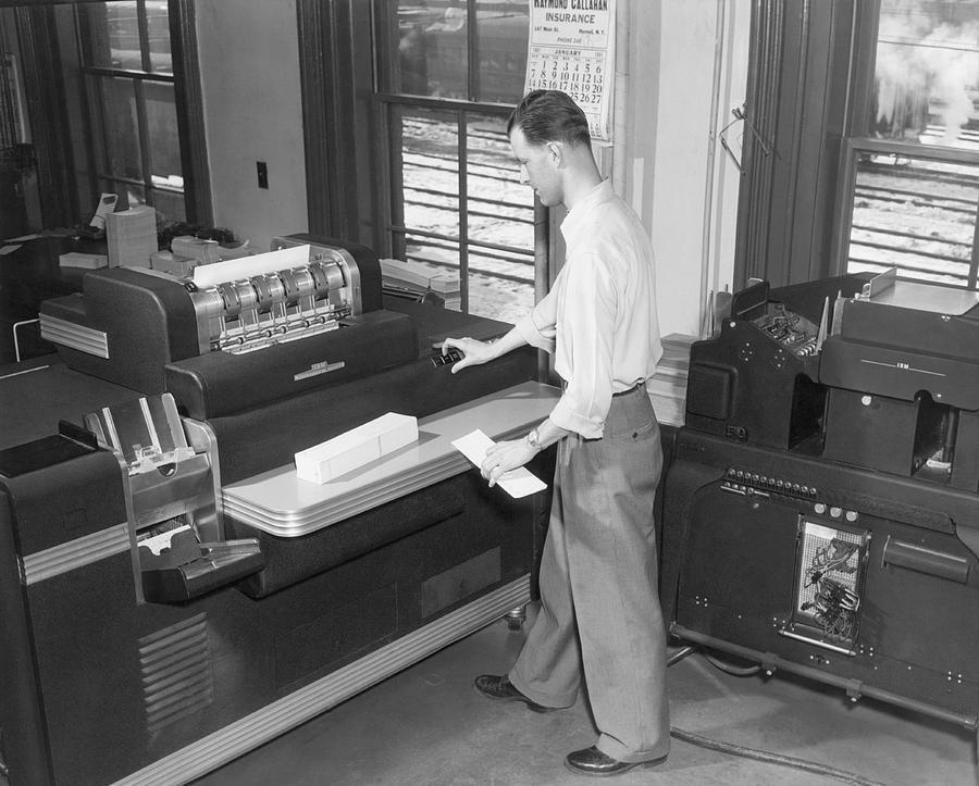 Punch Card Accounting Machines Photograph by Underwood Archives