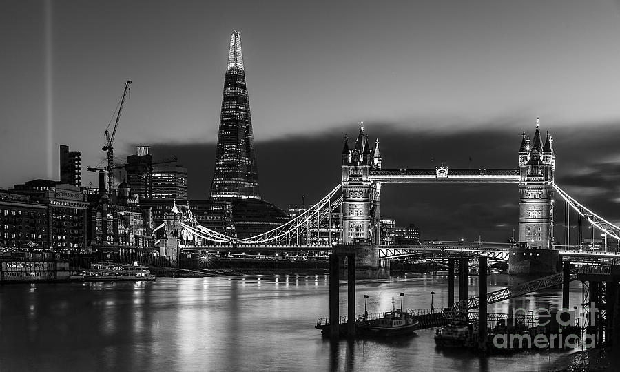 Punchy Black and White Tower Bridge London Photo Photograph by Philip ...