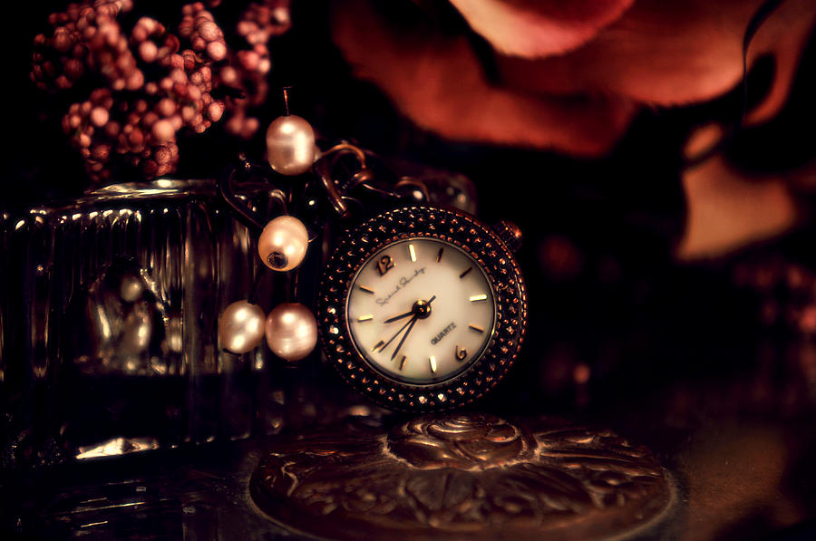 Clock Photograph - Punctuality by VRL Arts