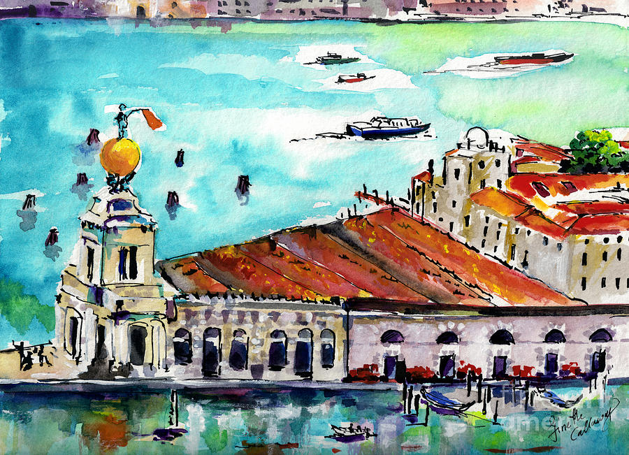 Punta Della Dogana VENICE Italy Painting by Ginette Callaway