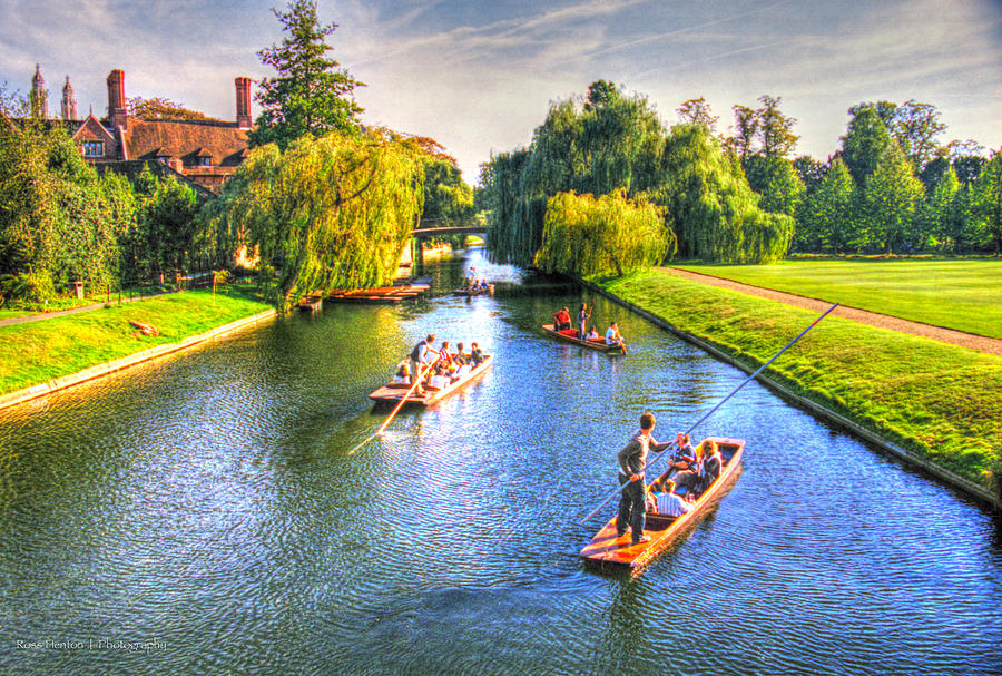 Punting in Cambridge Photograph by Ross Henton