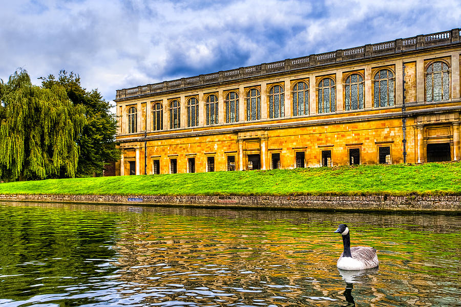 Punting On The Cam - Wren Library At Trinity College Photograph by Mark Tisdale
