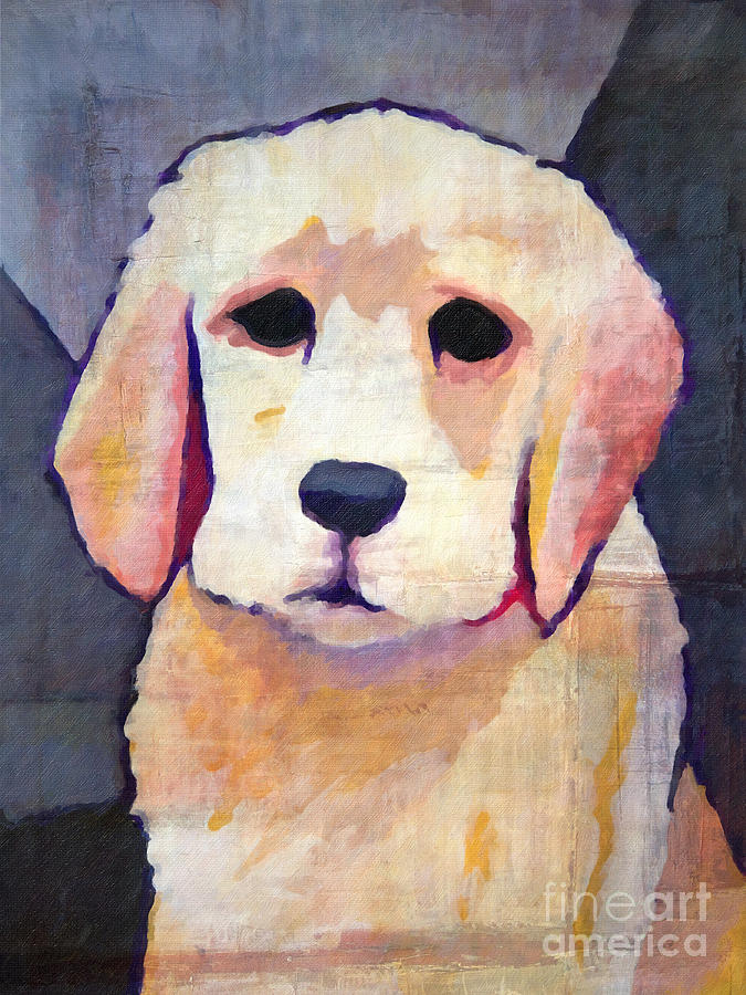Puppy Dog Painting by Lutz Baar