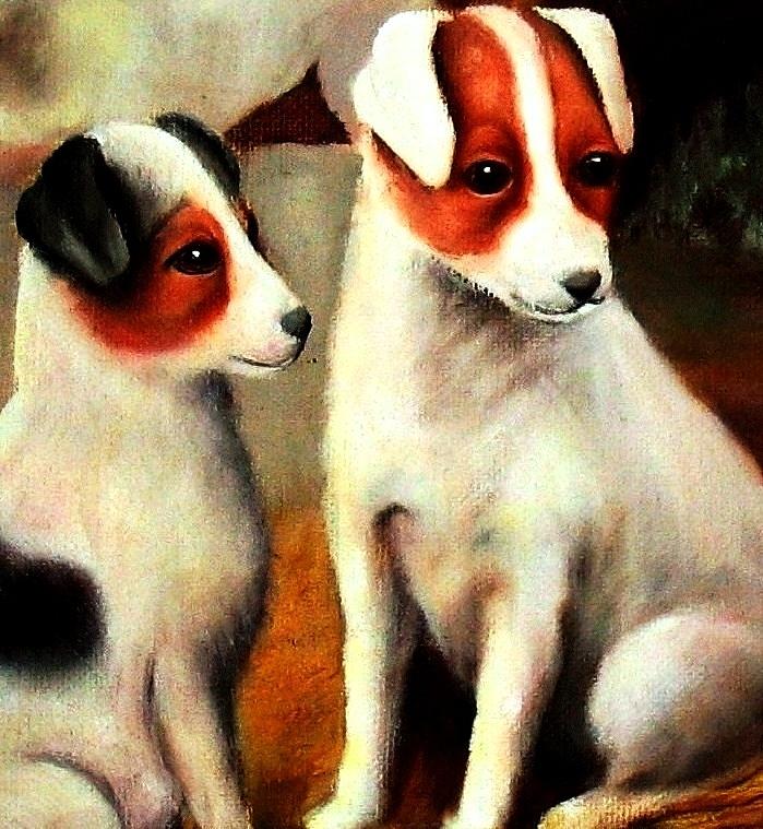 Puppy Love 2 Painting by Hazel Holland