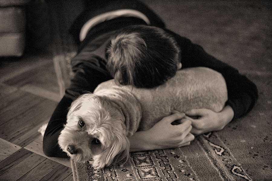 Dog Photograph - Puppy Love BW by JC Findley
