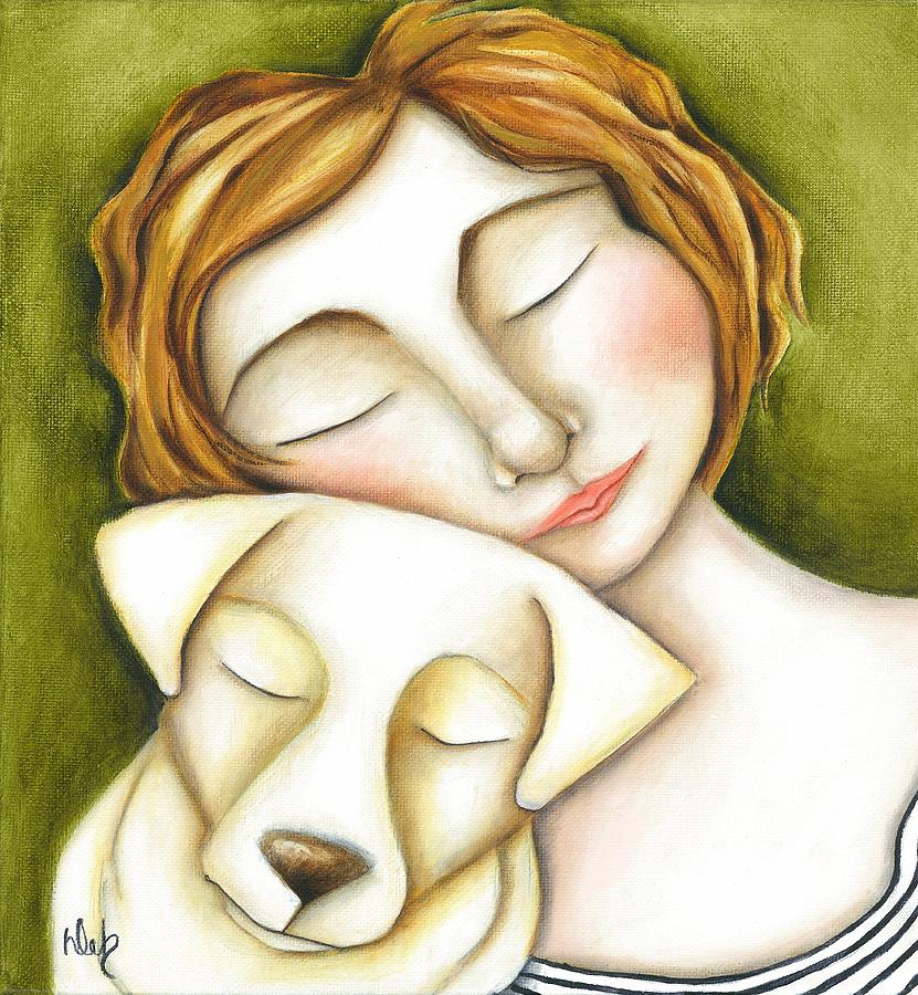 Puppy Love Painting by Deb Harvey