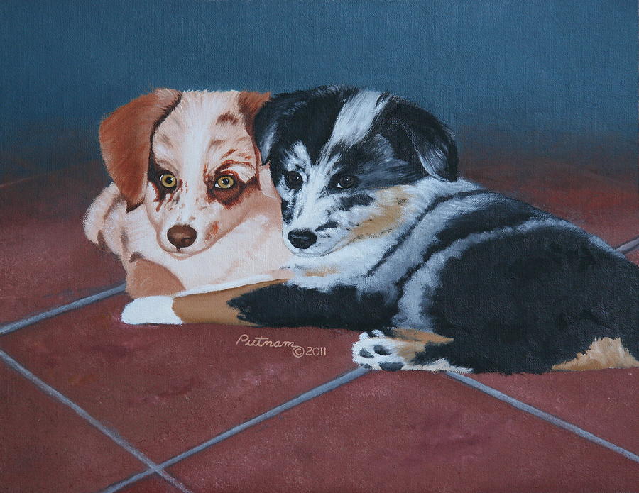 Puppy Love Painting by Michael Putnam