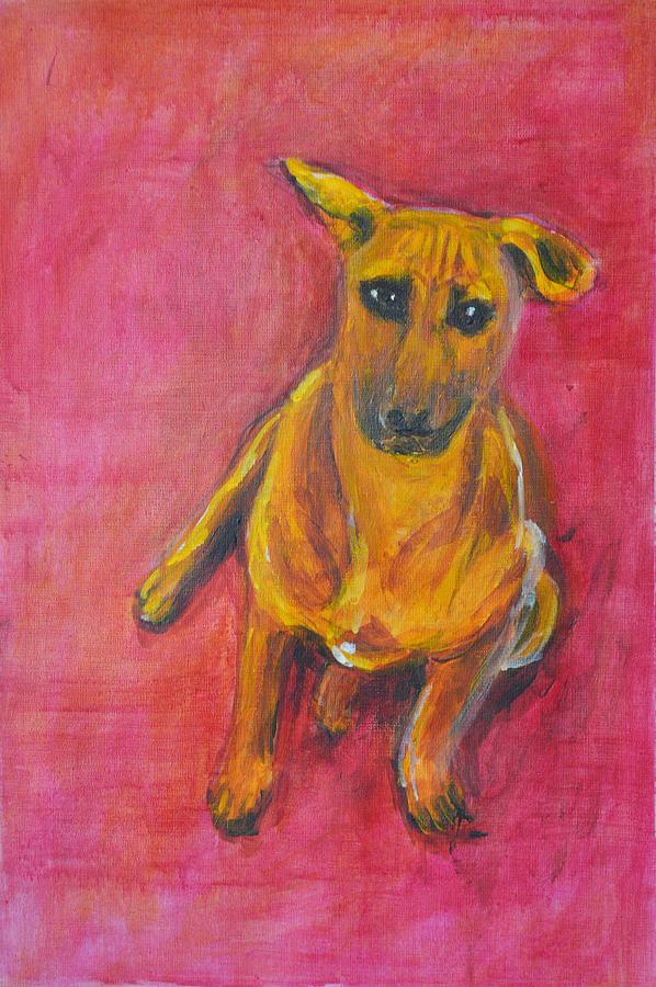 Puppy Love Painting by Usha Shantharam