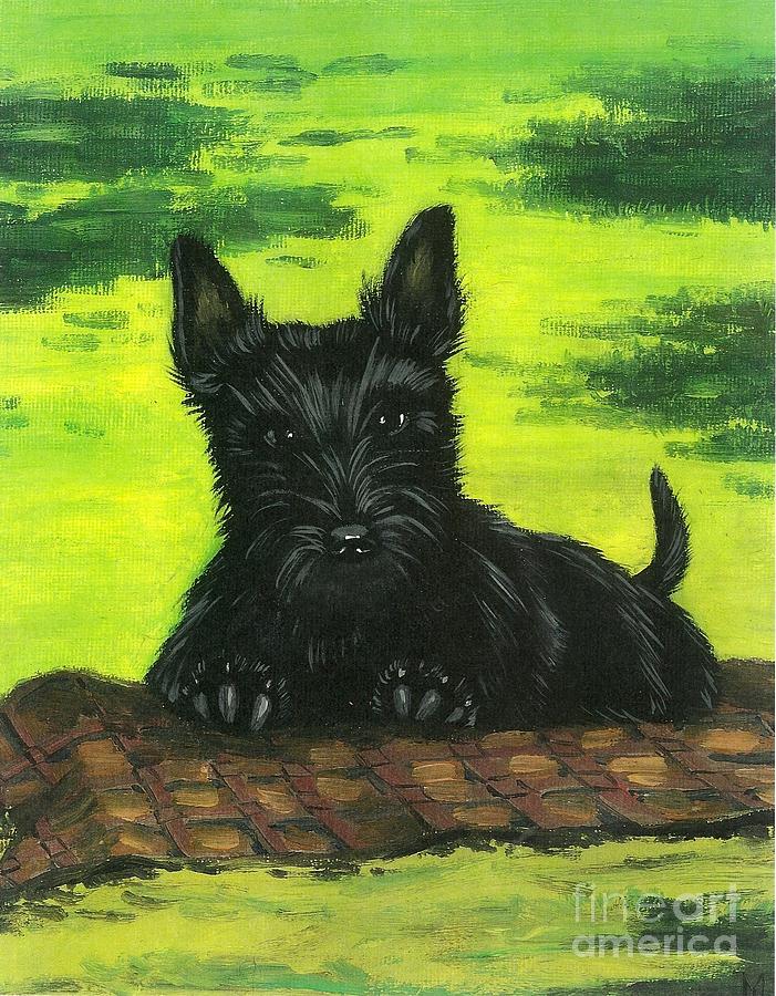 Puppy Painting by Margaryta Yermolayeva