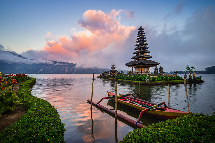 Pura Ulun Danu Bratan in Bali, Indonesia Photograph by Sirintra Pumsopa