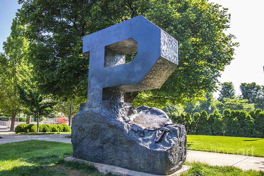 Purdue University Block P Project Statue Photograph by David Haskett II