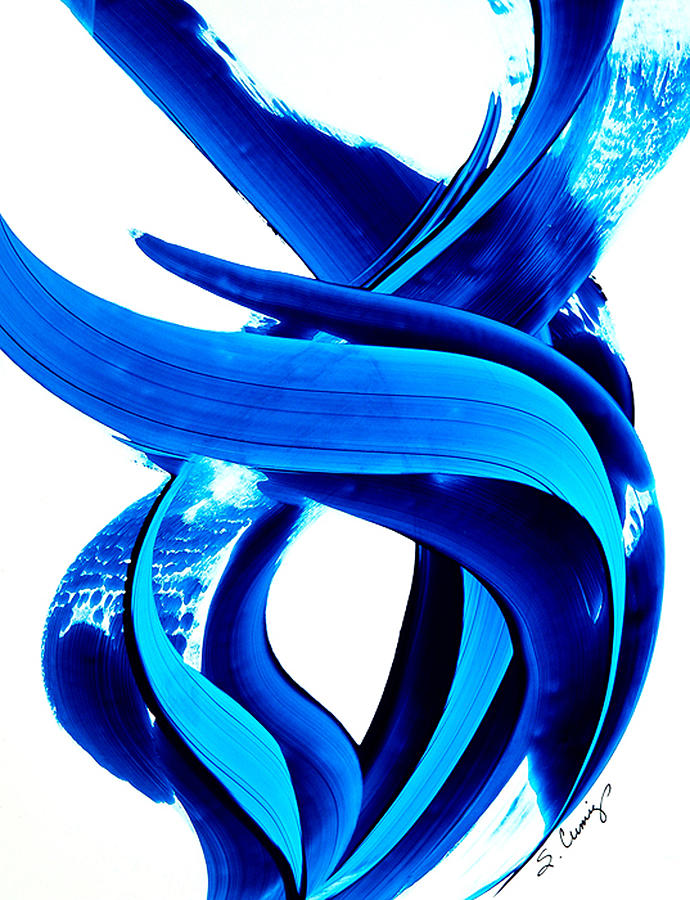 Water Painting - Pure Water 138 by Sharon Cummings Water Painting - Pure Water 138 by Sharon Cummings