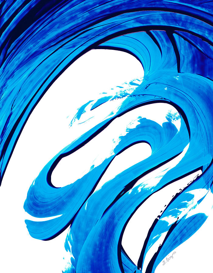 Pure Water 315 - Blue Abstract Art by Sharon Cummings Painting by Sharon Cummings