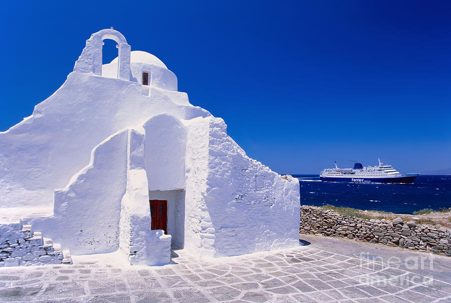 Greek Photograph - Pure white church by Aiolos Greek Collections