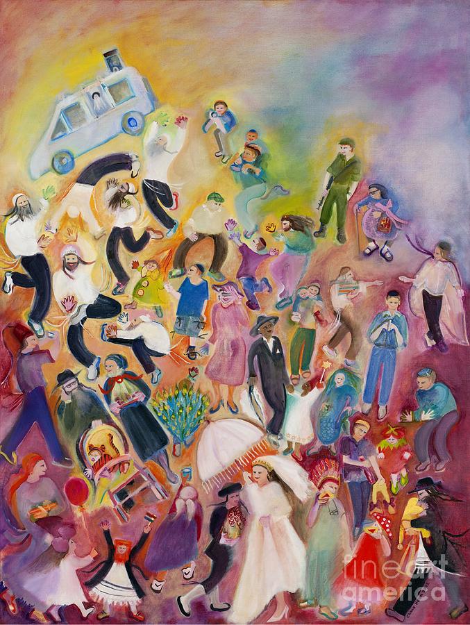 Purim Painting - Purim by Chana Helen Rosenberg Purim Painting - Purim by Chana Helen Rosenberg