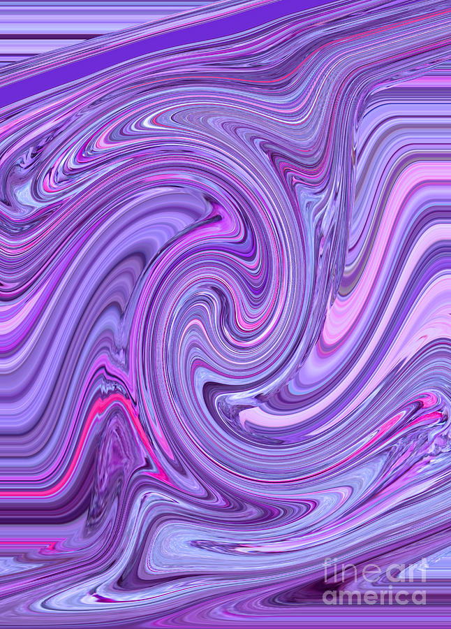 Lavender Purple And Pink Beginning Of A Wave Abstract Digital Art