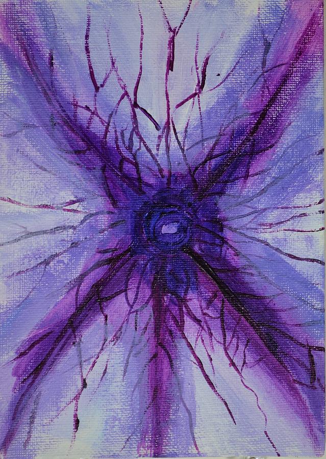 Purpil Flower Painting by P Dwain Morris